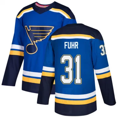 Blue Men's Grant Fuhr Authentic St. Louis Blues Home Jersey
