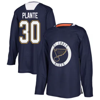 Blue Men's Jacques Plante Authentic St. Louis Blues Practice Jersey