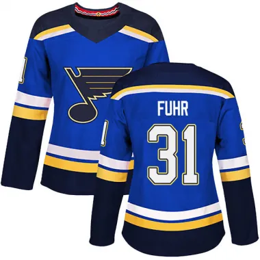 Blue Women's Grant Fuhr Authentic St. Louis Blues Home Jersey