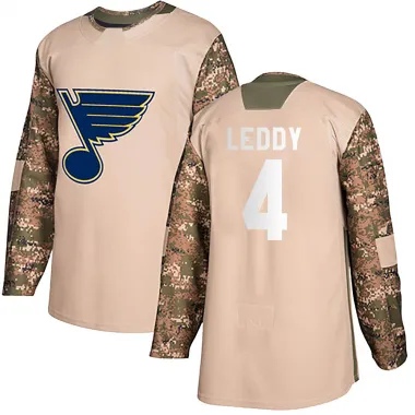 Camo Men's Nick Leddy Authentic St. Louis Blues Veterans Day Practice Jersey