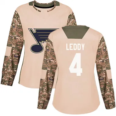 Camo Women's Nick Leddy Authentic St. Louis Blues Veterans Day Practice Jersey