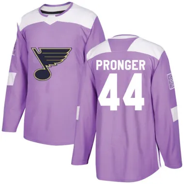Purple Men's Chris Pronger Authentic St. Louis Blues Hockey Fights Cancer Jersey