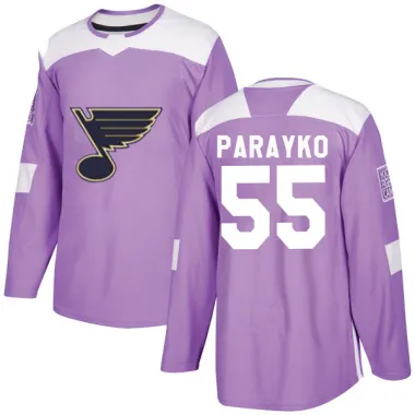 Purple Men's Colton Parayko Authentic St. Louis Blues Hockey Fights Cancer Jersey