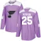 Purple Men's Jordan Kyrou Authentic St. Louis Blues Hockey Fights Cancer Jersey