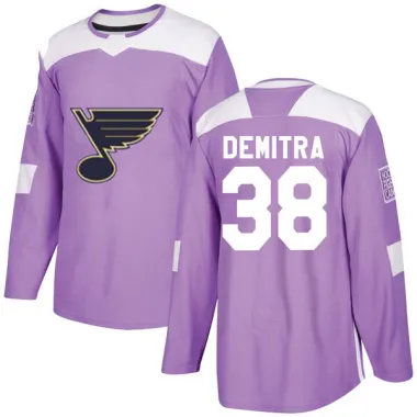 Purple Men's Pavol Demitra Authentic St. Louis Blues Hockey Fights Cancer Jersey