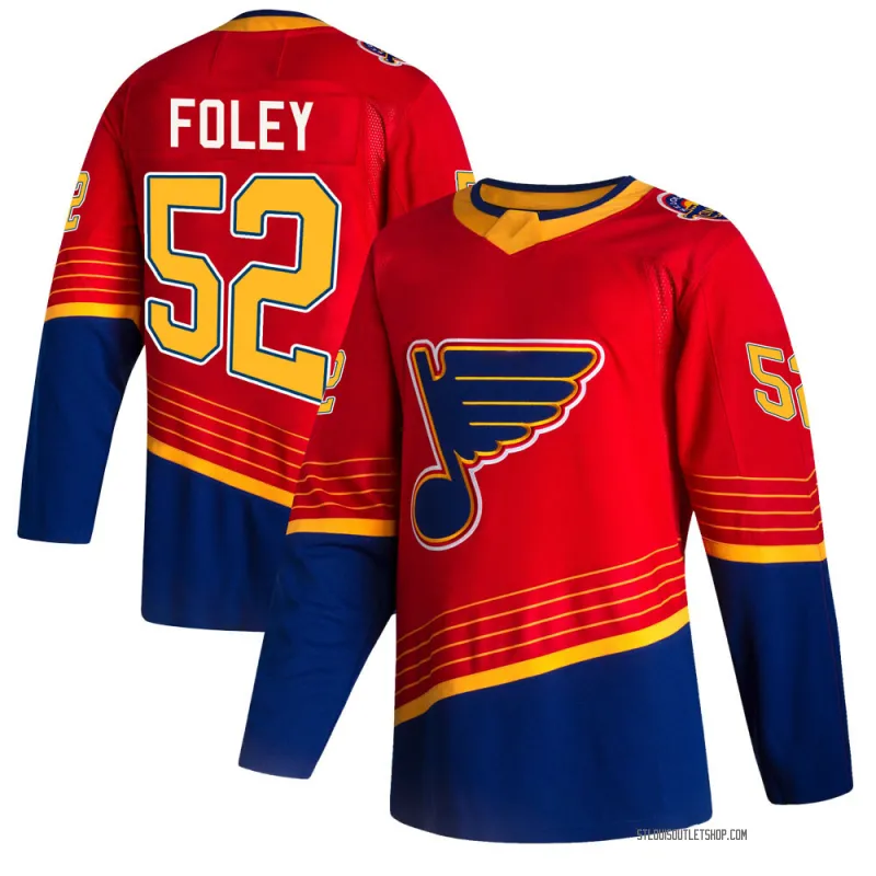 Red Youth Erik Foley Authentic St. Louis Blues 2020/21 Reverse Retro Jersey
