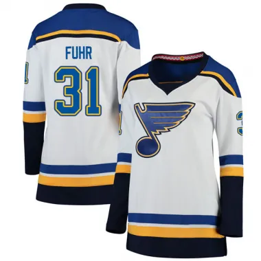 White Women's Grant Fuhr Breakaway St. Louis Blues Away Jersey